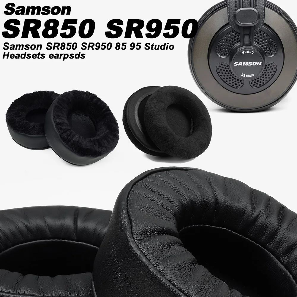 Almohadillas para auriculares Samson SR850 SR950 85 95, almohadillas de repuesto para auriculares, tela de malla, cubiertas de memoria, esponja, proteína suave
