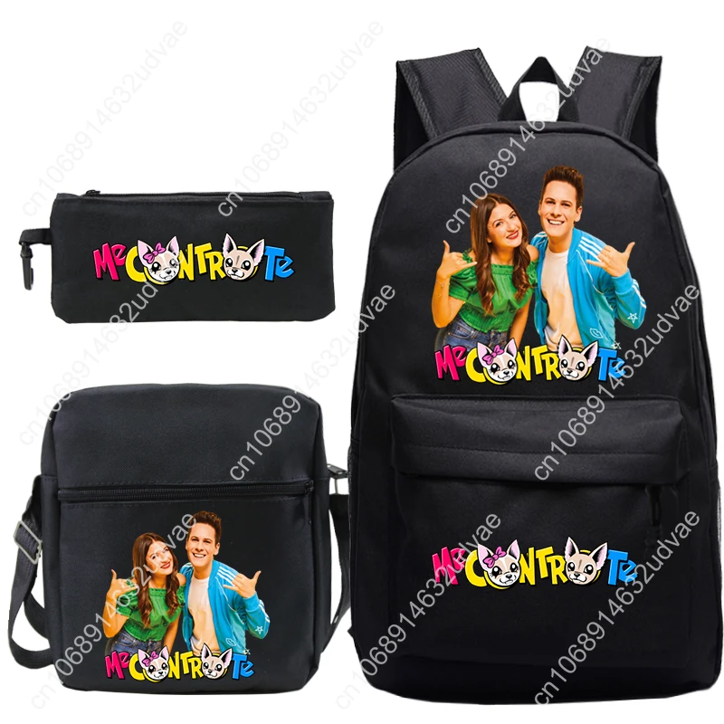 3PC-SET Me Contro Te Schoolbag Kids Recharged Backpack Student Me Contro Te Backpack Boys Girls Cute Cartoon School Bag Mochila