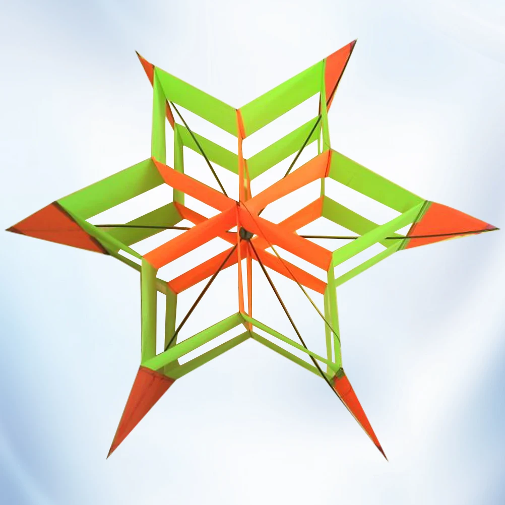 Pruimenbloesem Vlieger Doek Veilig Buitenspeelgoed Heldere Kleurrijke Vorm Stereo Plezier Creatieve Familie Decoratie Zeshoekige Vlieger