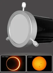 Astronomical Telescope Solar Filter Sun Film Metal Frame Objective Lens Cover Sunspot Corona Eclipse Observe Photo 84-110mm