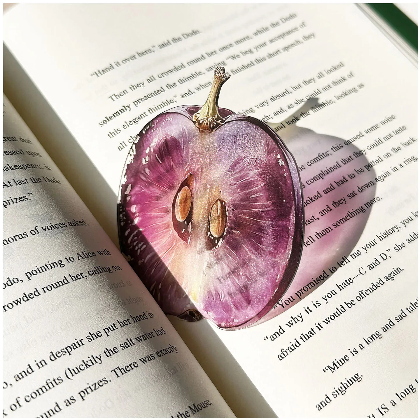 Creativity Delicate Transparent Acrylic Apple Bookmark Reading Mark Gift Cute Grape Tomato Bookmarks Figurines & Miniatures