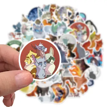 10/52張卡通戰士貓貼紙,適用於汽車、筆記型電腦,防水可愛動物貼紙,兒童玩具禮物 10 最佳銷售 戰士貓 - №8