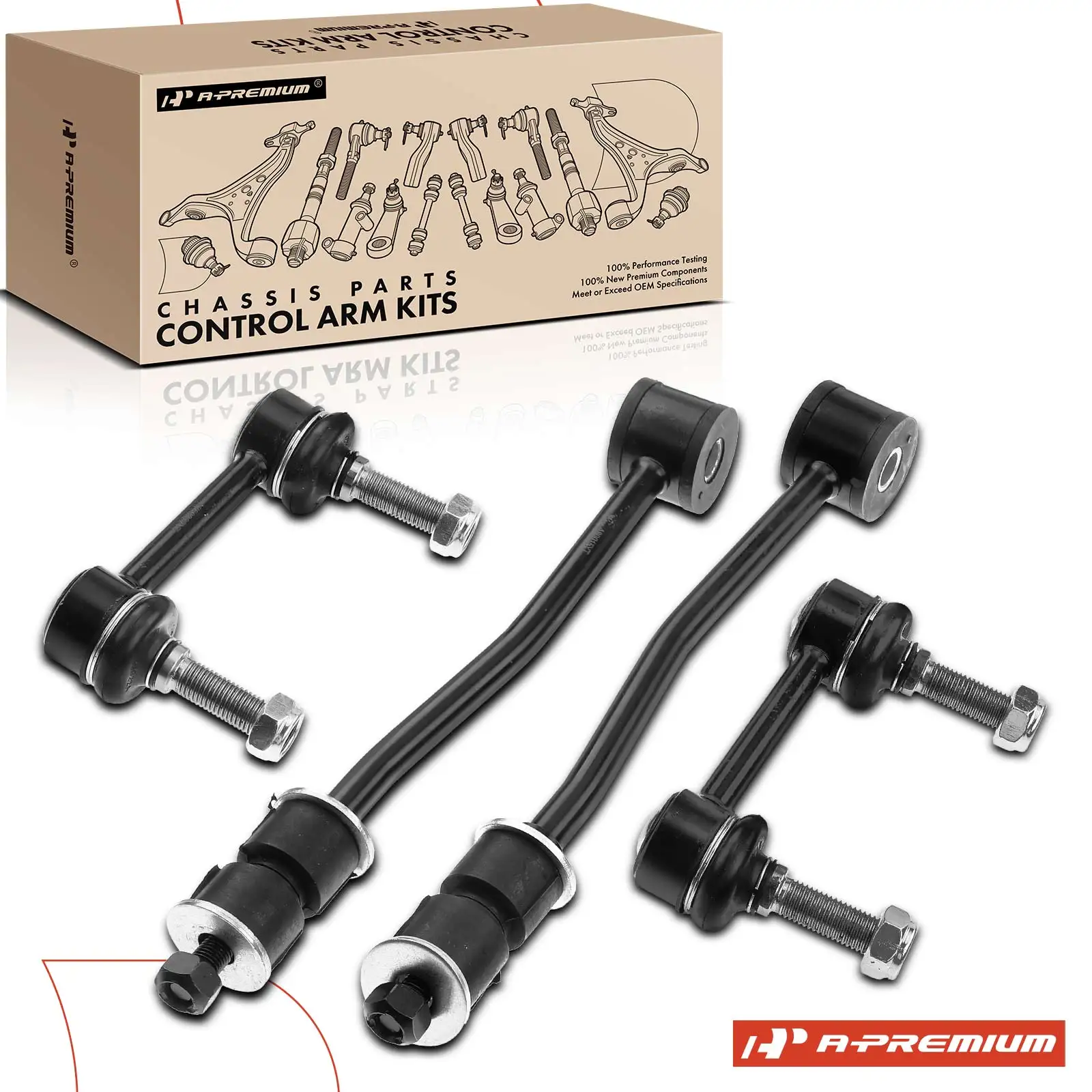 A-Premium 4x Front & Rear Stabilizer Bar Link for Ford E-150 E-250 2008-2014 E-350 Super Duty E-450 Super Duty 2008-2019
