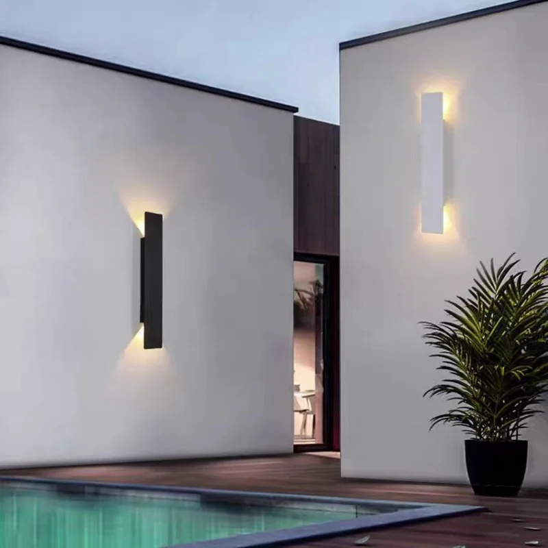 

Modern Rectangle Wall Lamp with Up Down Lighting Hallway Stairs Waterproof