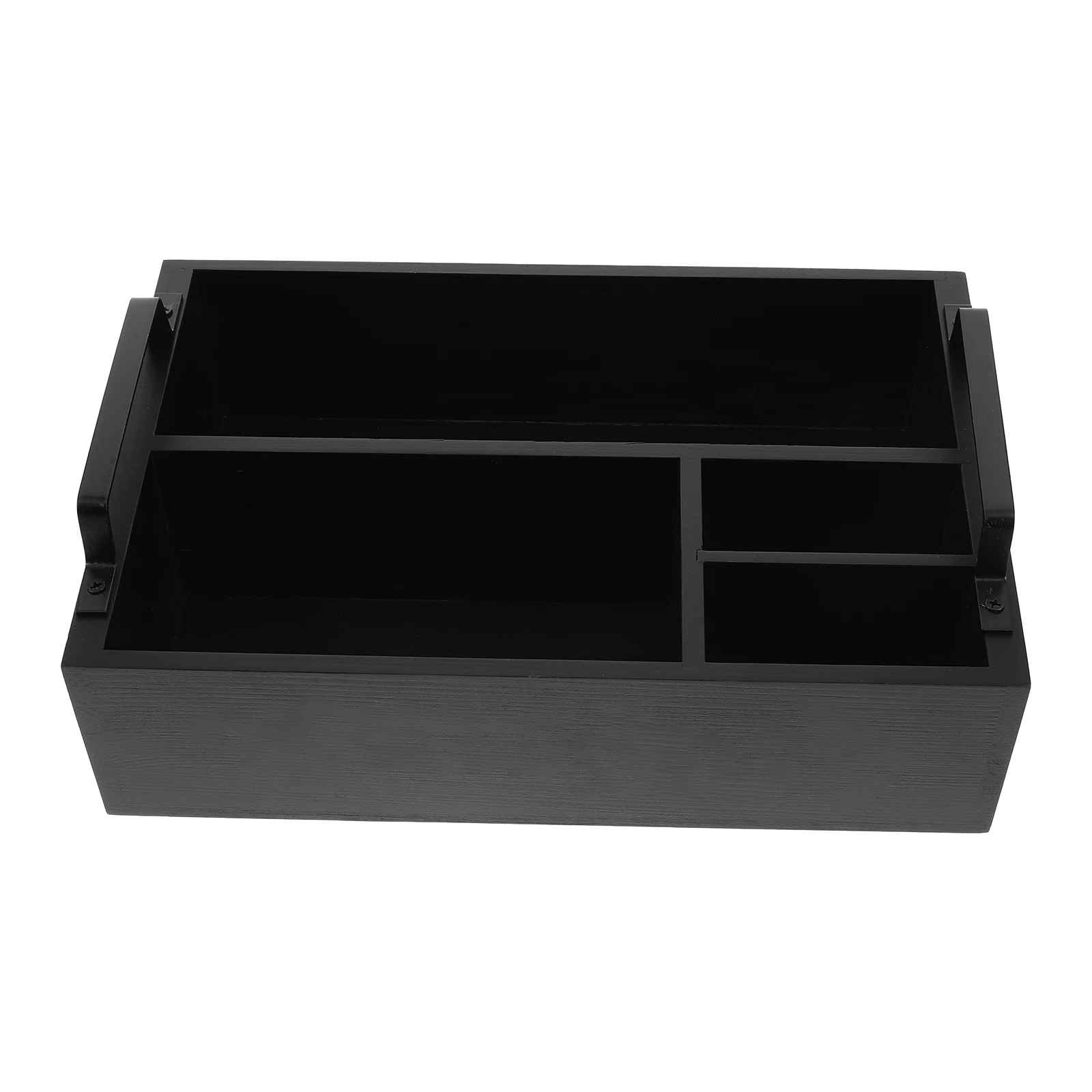 

Wooden Coffee Bar Organizer Fine Workmanship Multi-Compartment Storage Box for Condiments Accessories Decorative