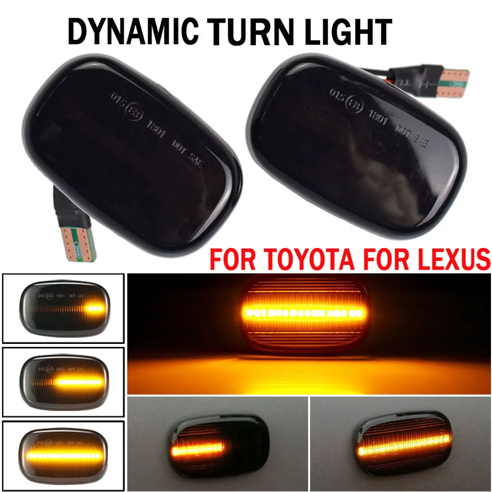 LED Dynamic Side Marker Turn Signal Lights For Toyota Celica T20 23 Corolla Caldina Avensis Starlet Prius Fielder Verso Runx MR2 view 3