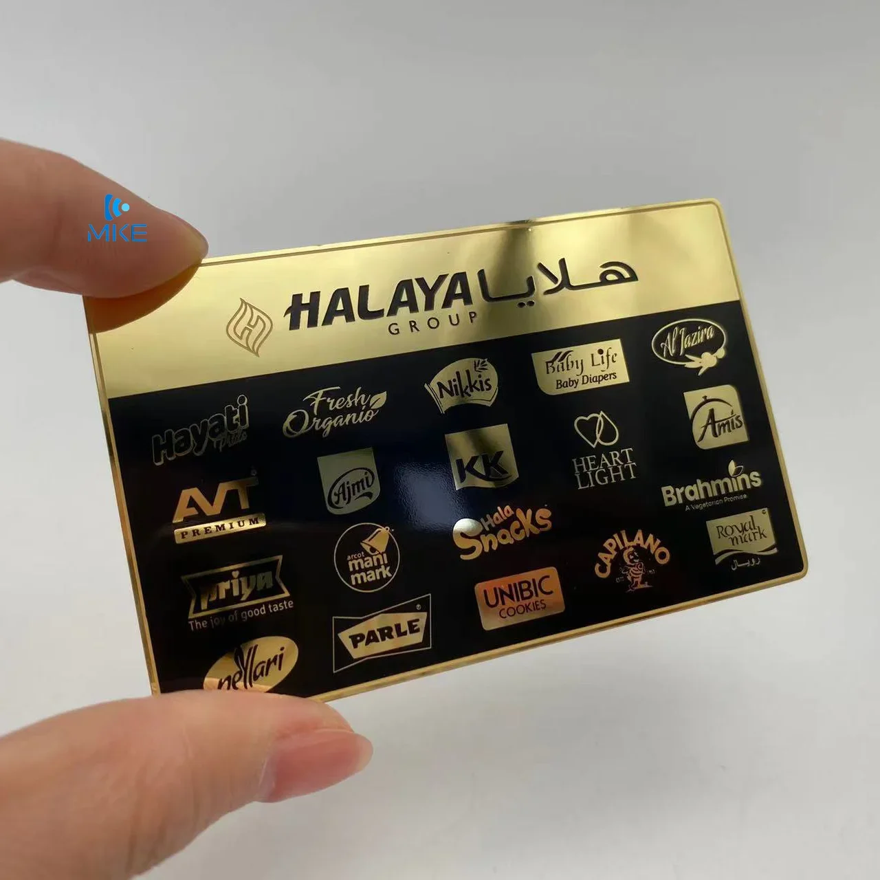 

DU Черные металлические карты из нержавеющей стали с зеркальным золотом