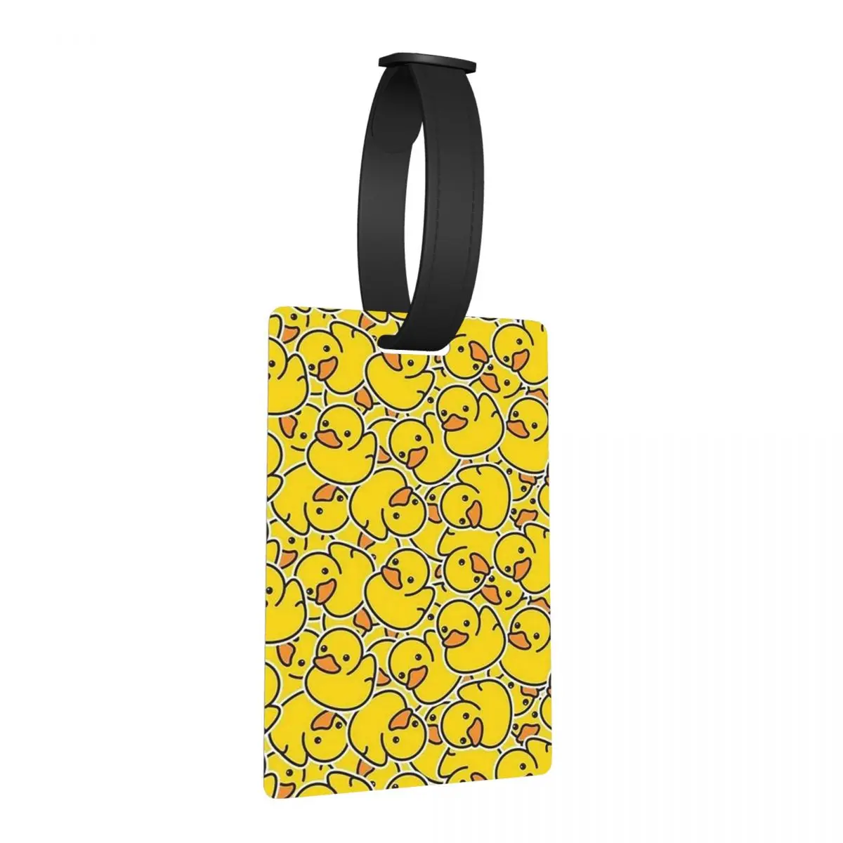 

Желтая классическая резиновая утка, багажные бирки, аксессуары для чемодана, дорожная мода, багажная бирка, держатель этикетки, идентификационное имя, адрес