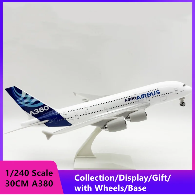 

A380 Prototype Airbus Model Resin Diecast Airplanes With Landing Gear Replica Aircraft Model 1/240 Scale Planes Toys For Kids