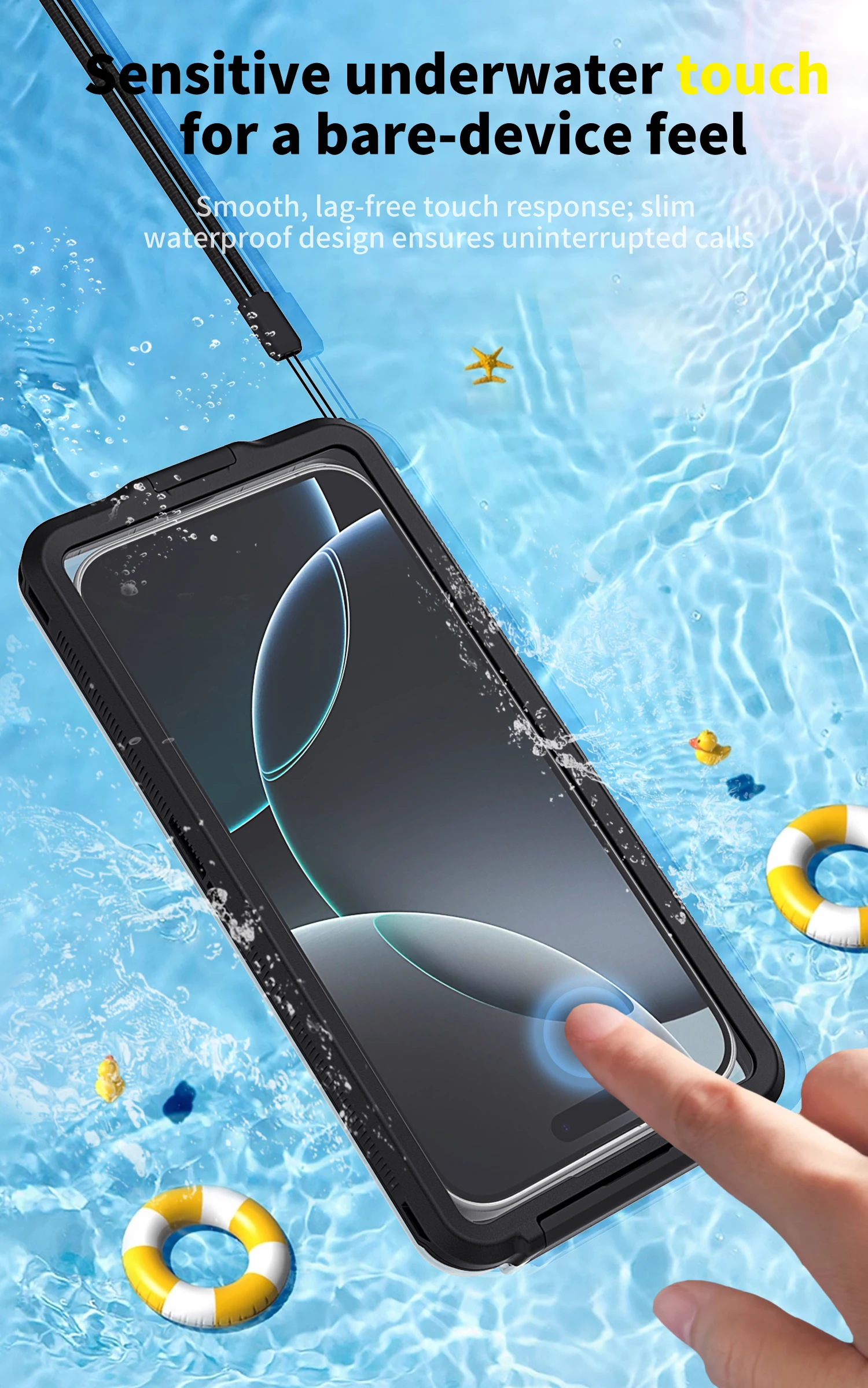 6,9 Zoll Universelle Wasserdichte Handyhülle, Stoßfest und Langlebig, Erhältlich in Verschiedenen Farben und Kompatibel mit Verschiedenen Marken – Detail 2