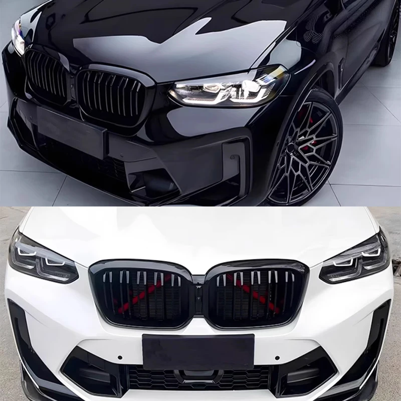 

Car Front Kidney Grills Gloss Black Grille Racing Grill For BMW X3 G01 X4 G02 LCI 2022 2023 2024 ABS Plastic
