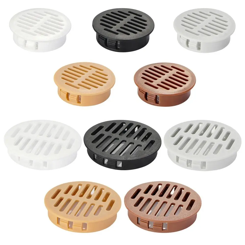 4Pcs Round Cabinet Air Duct Vent Plastic Louver Mesh Hole Plug Decoration Cover Wardrobe Grille Ventilation Systems 35/50mm