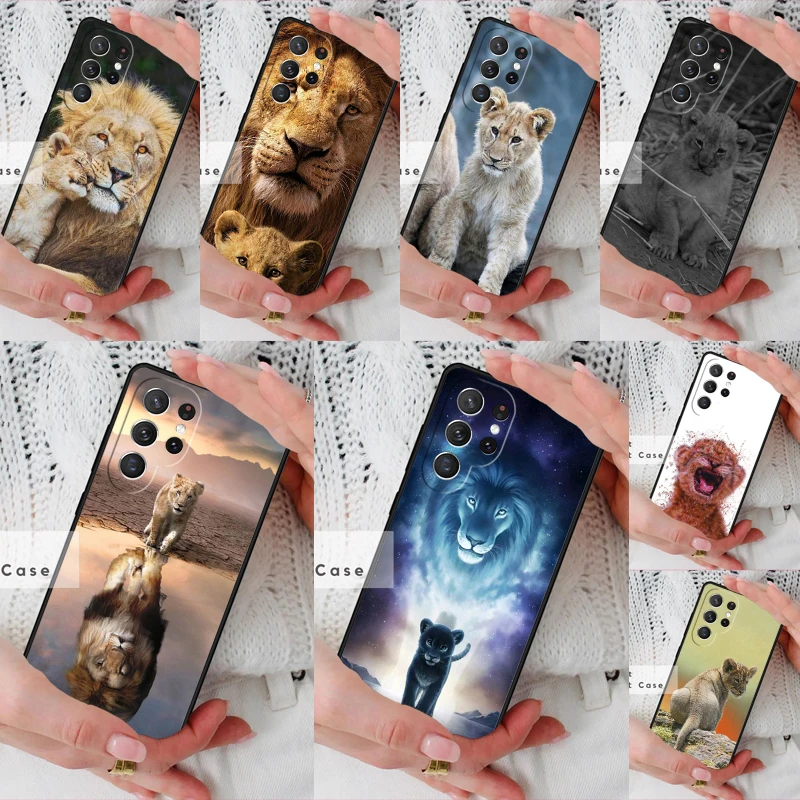 Lion Alpha Male Cub Phone Cover Case for Samsung Galaxy S26 Ultra S20 FE Note 10 S24 S23 S21 S25 Plus S22