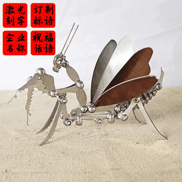 Handcrafted Foldable Metal Handicrafts. Model Figurines Of Mantis Spiders And Scorpions. Exquisite Birthday And Festival Gifts