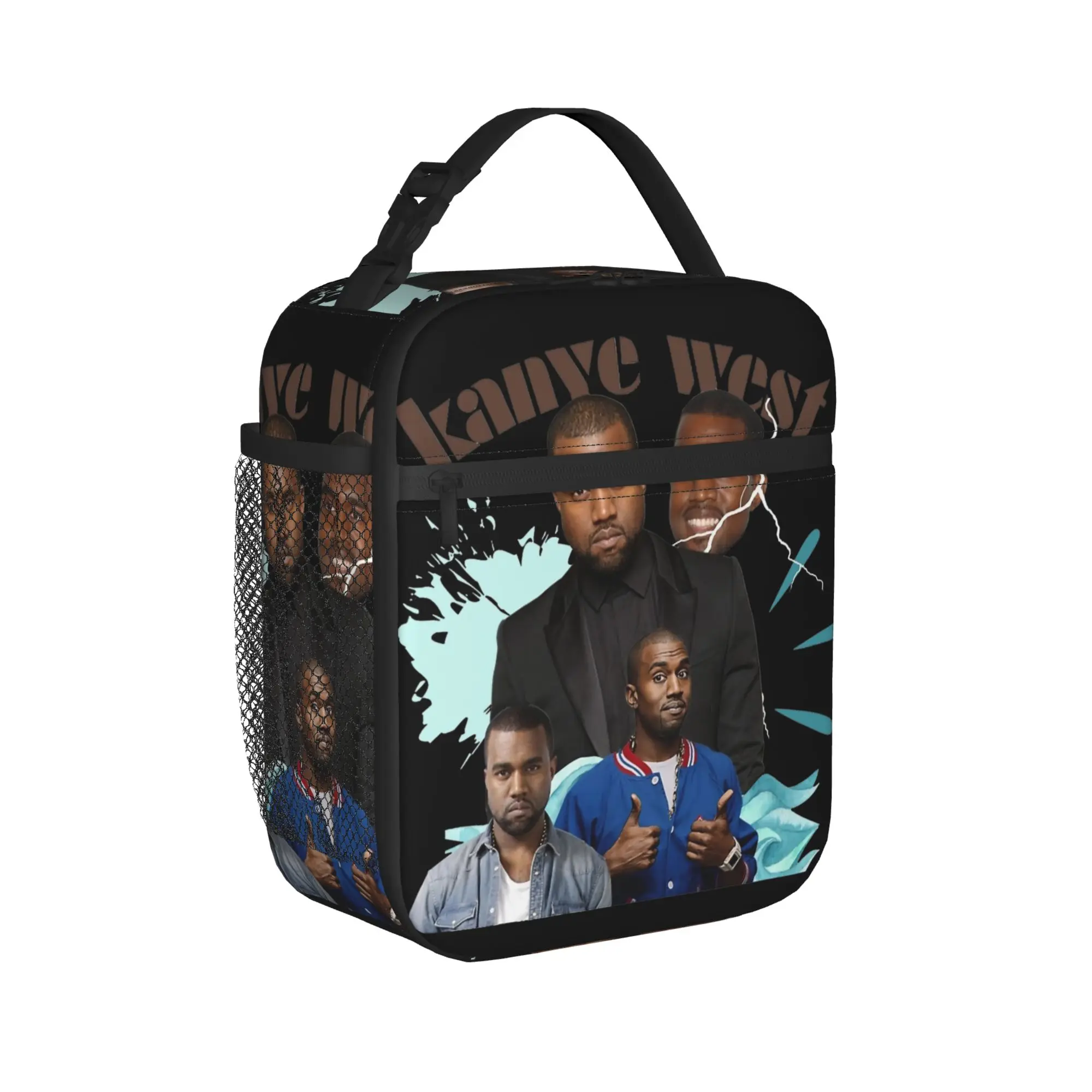 Kanye West Meme Insulated Lunch Bags Cooler Bag Lunch Container Hip Hop Rap Portable Tote Lunch Box Food Bag Beach  Picnic