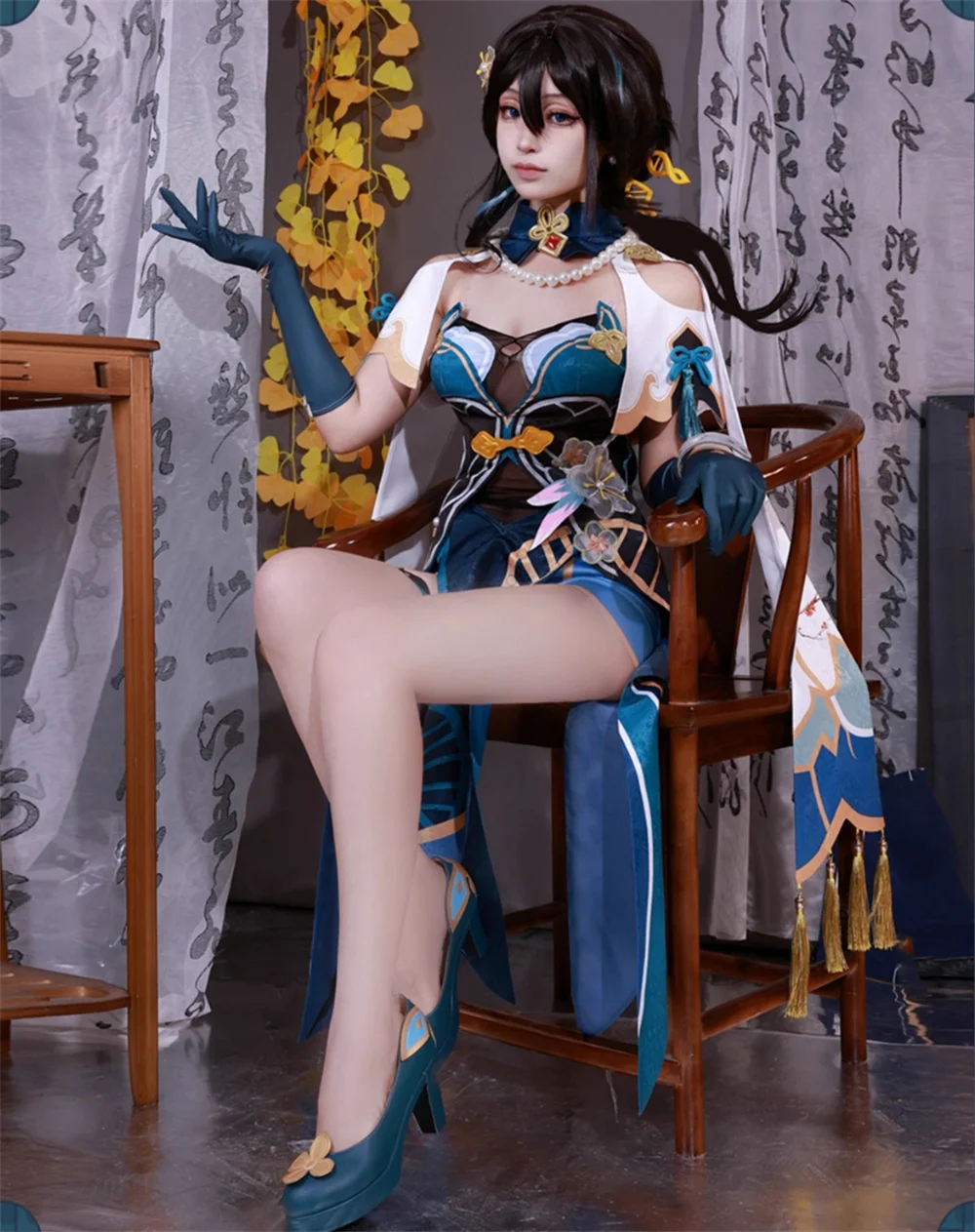 Ruan Mei Cosplay Game Honkai Star Rail Costume Ruan Mei Party Cos Dress Wig Suit Cosplay Costumes for Halloween Carnival Party