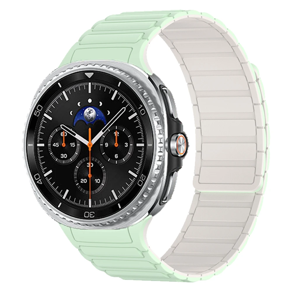 Ремешок для часов без зазоров для Samsung Galaxy Watch 8, 40 мм, 44 мм, силиконовый ремешок с магнитной петлей Galaxy Watch 8, классический мягкий браслет 46 мм