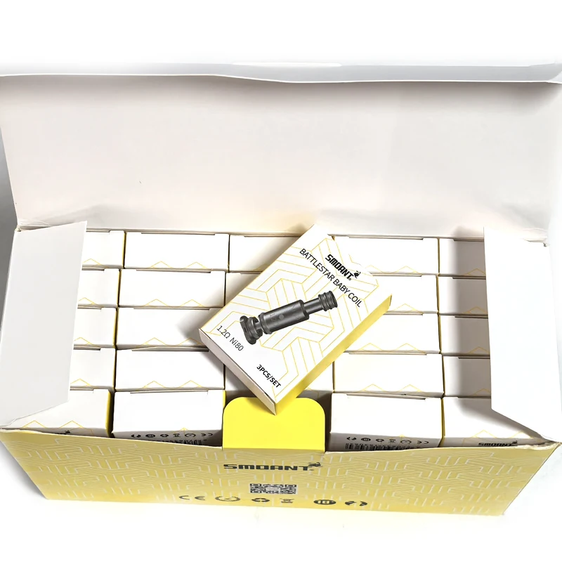 30 قطعة/10 حزمة الأصلي Smoant Charon الطفل البخاخة لفائف 0.6ohm شبكة 1.2ohm Ni-80 الأساسية لشارون الطفل قرنة Veer Battlestar الطفل #4