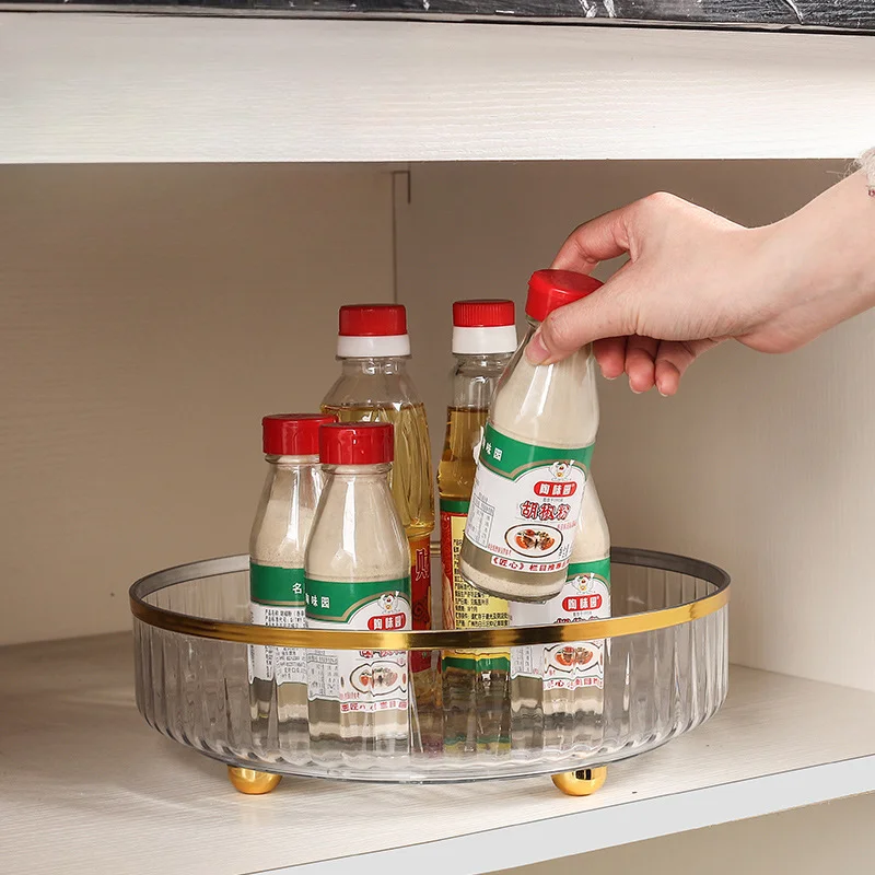 

Spice Seasoning Organizer Kitchen Storage Organizer Multifunctional Round Spice Rack with Drawer 360 Degree for Kitchen
