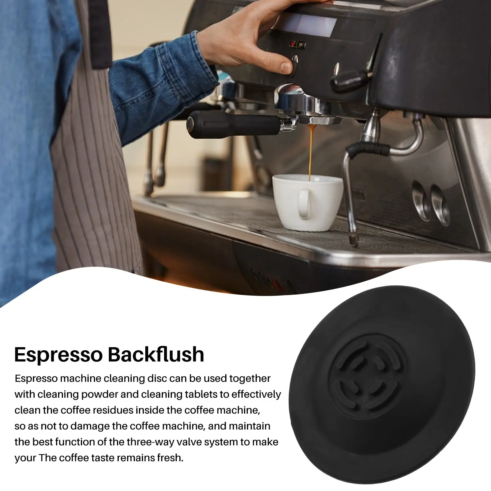 A05G-4 PCS Espresso Reinigingsschijf Blind Geschikt Voor Breville 9-serie Espressomachine, 58Mm Reinigingsschijf Backflush Tabletten