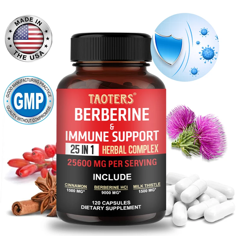 Berberine Extract Capsules - Supports Immunity, Cardiovascular and Gastrointestinal Function and Promotes Respiratory Health