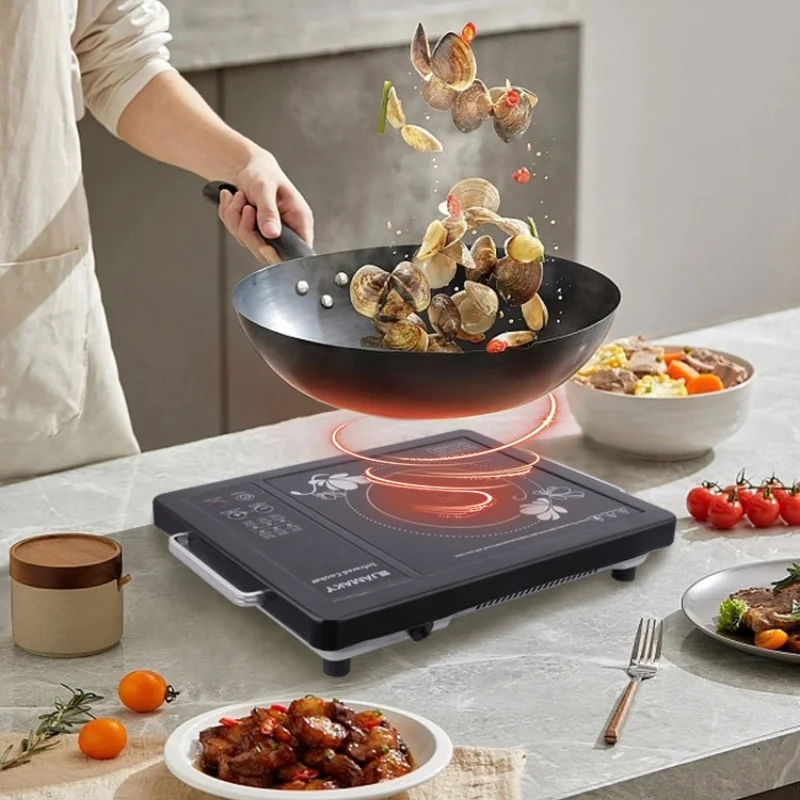 Cuisinière à induction électrique portable, économie d'énergie, cuisinière à vagues légères, petite cuisinière domestique, cuisinière en céramique, seau, Eva supérieur, 2200W