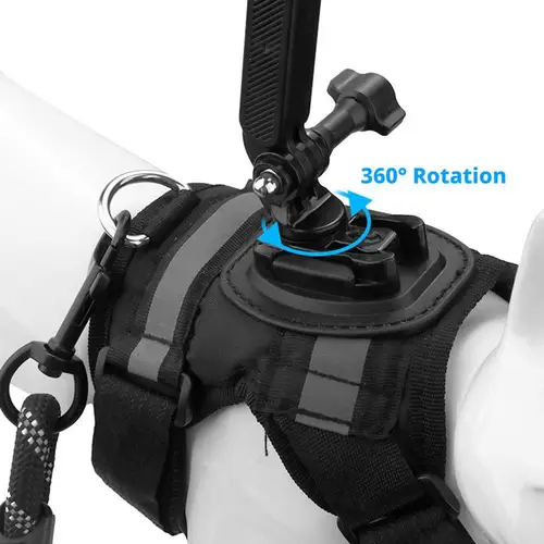 Imagen 2 del producto Arnés para perros para DJI para Insta360 con Base de montaje, suave ajustable para perros pequeños, medianos y grandes para DJI para Insta360