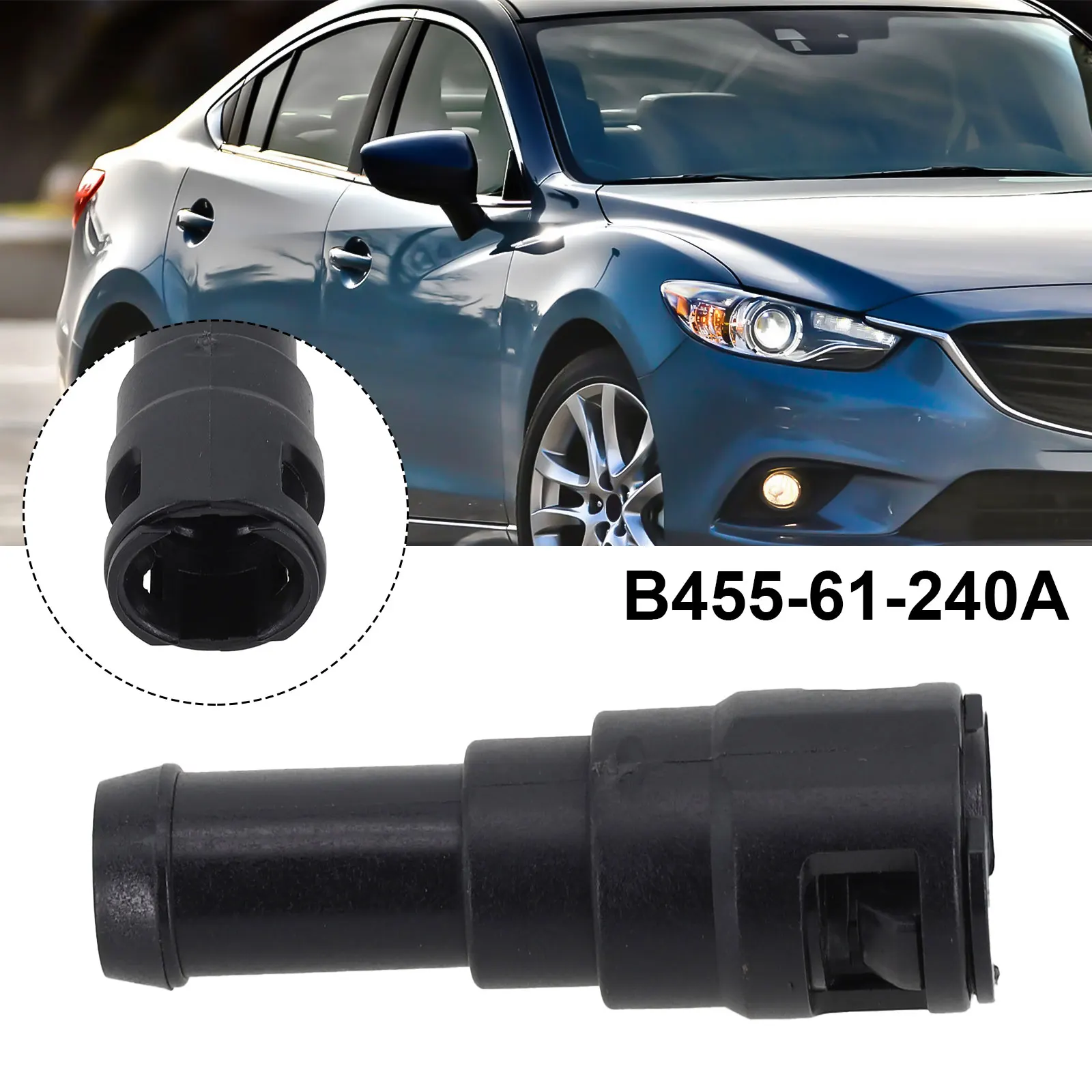 Reliable For Mazda Heater Hose Connector ABS Material Black Color Suitable for For Mazda For Rx7 626 323 3 5 MPV Models