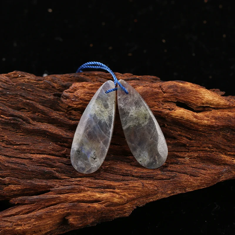 B&F Labradorite Earring Beads for Jewelry Making, Handmade Natural stones beads, Stones for jewelry Making Supplies