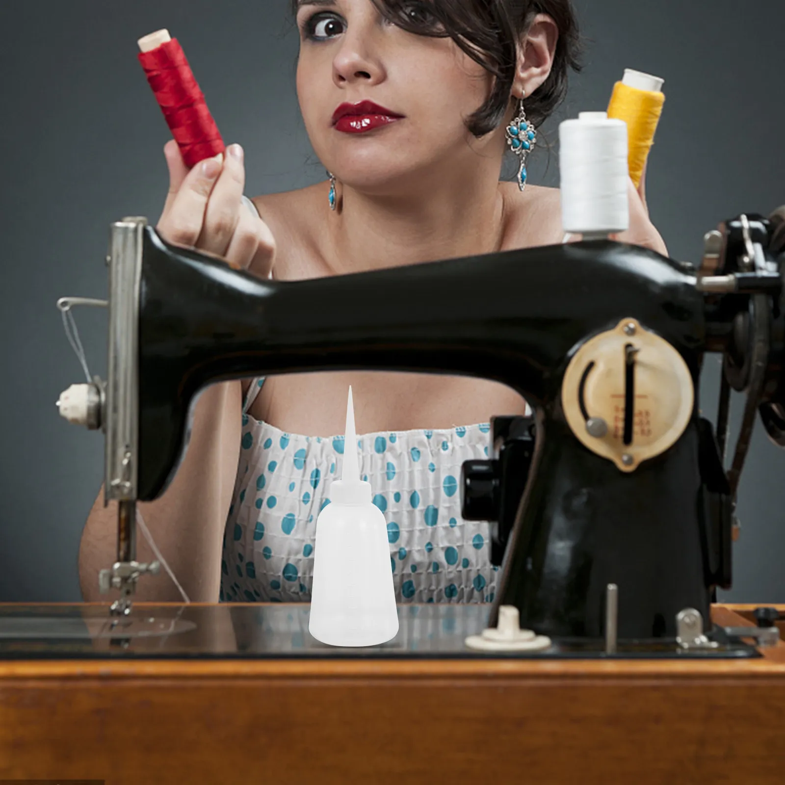 

10 шт. пластиковых прозрачных многоразовых бутылочек-дозаторов для швейных машин, клея, краски, песка, для творчества