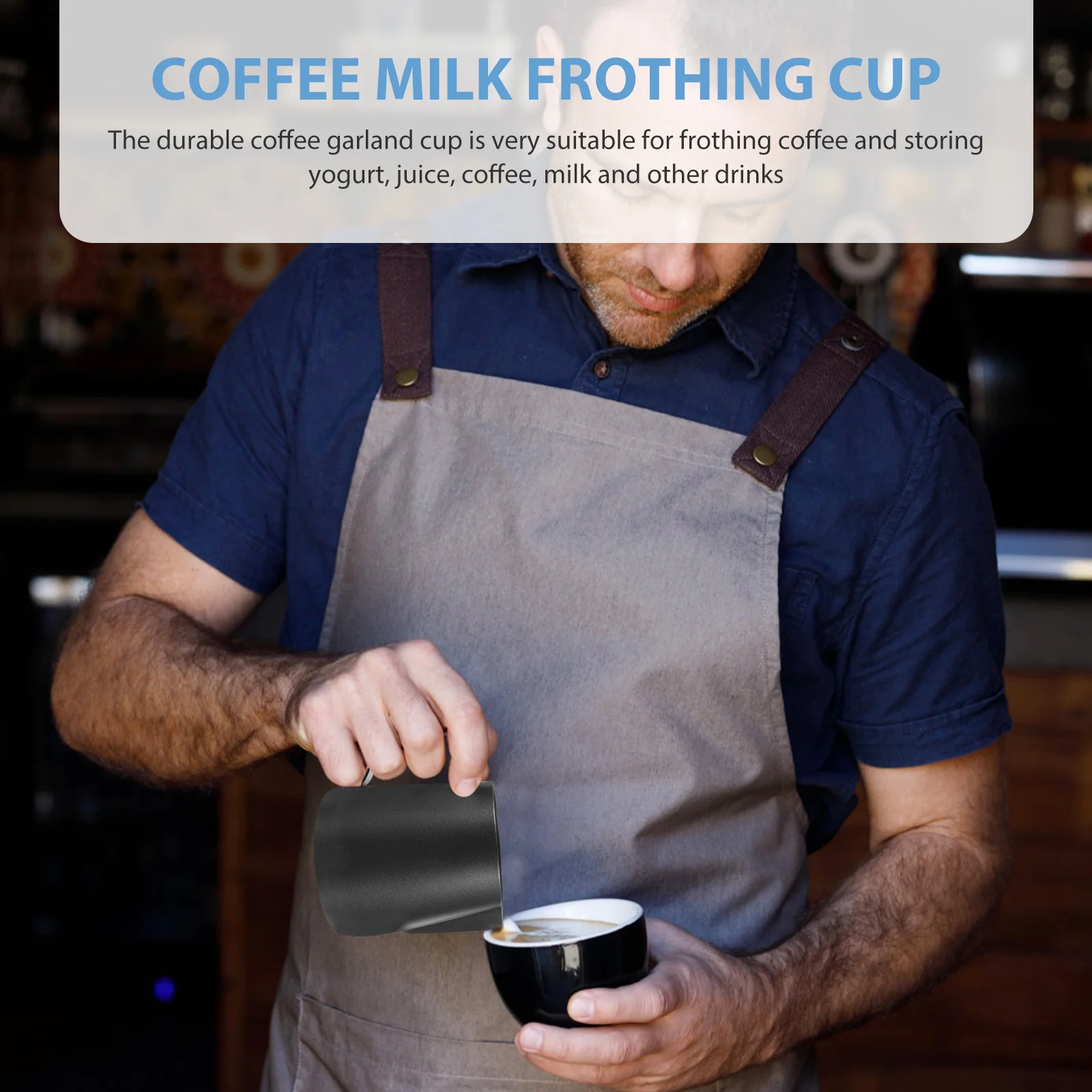 

Stainless Frothing Pitcher Milk Jug Latte Maker Suitable Home Cafe Bar Frother Cup Kitchen Barware