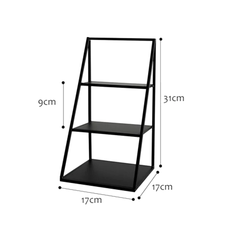 

Storage rack3-Layer Storage Rack Wrought Iron Cake Stand Dessert Stand Jewelry and Perfume Display Stand for Desktop-Black