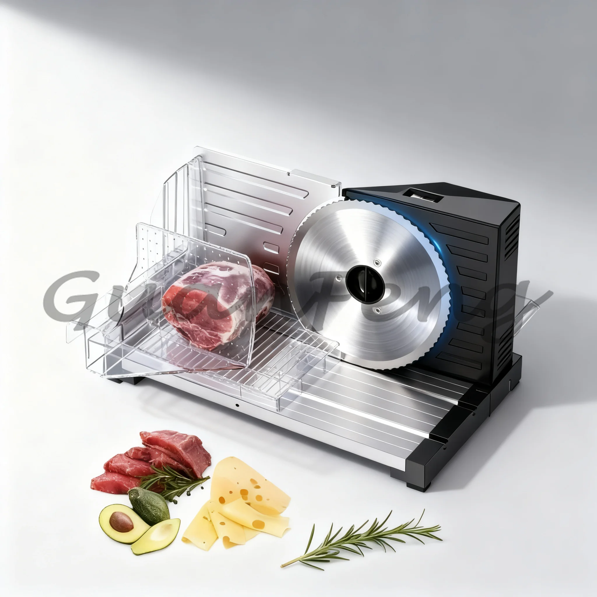 0-18mm Adjustable Meat Slicer with Pure Copper Motor, Commercial & Household Lamb Roll Cutting Machine