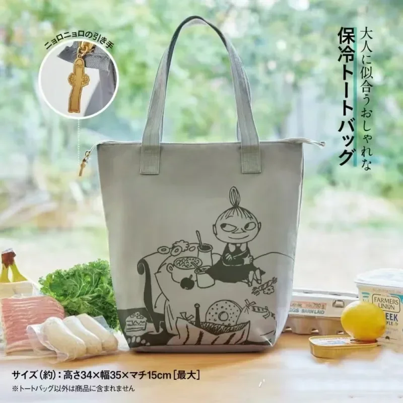 New M-Moomins Insulated Cooler Bag Thermal Portable Food Tote Bag Students Office Workers Reusable Shopping Cool Storage Handb