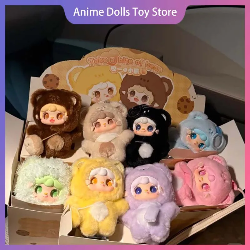 

Подлинная слепая коробка Yooki V4, серия «Возьмите укус медведя», модная виниловая кукла с мультяшной подвеской, игрушка, милый декор, коллекция, подарок на день рождения