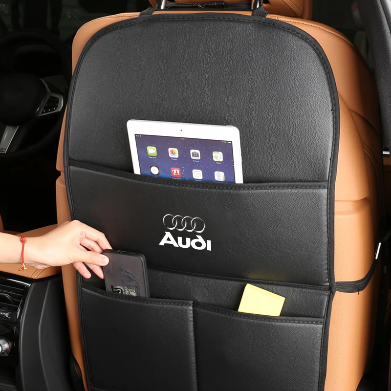 1Pcs Car Anti-Kick Pad Seat Back Protector Cover For Audi Quattro A3 A4 A6 A5 Q5 A1 Q7 Q3 Q2 Q8 A7 A8 TT S1 SQ5 RSQ3 RSQ8