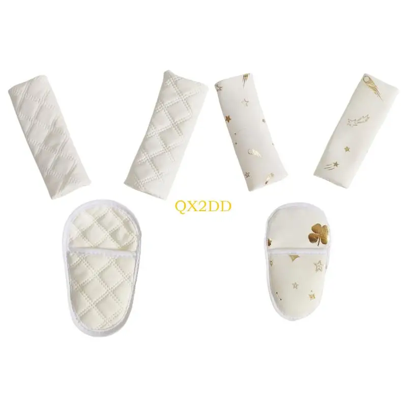 

QX2D Infant Baby Strollers Accessories Set Padded Shoulder Strap Sleeves Crotch Cover