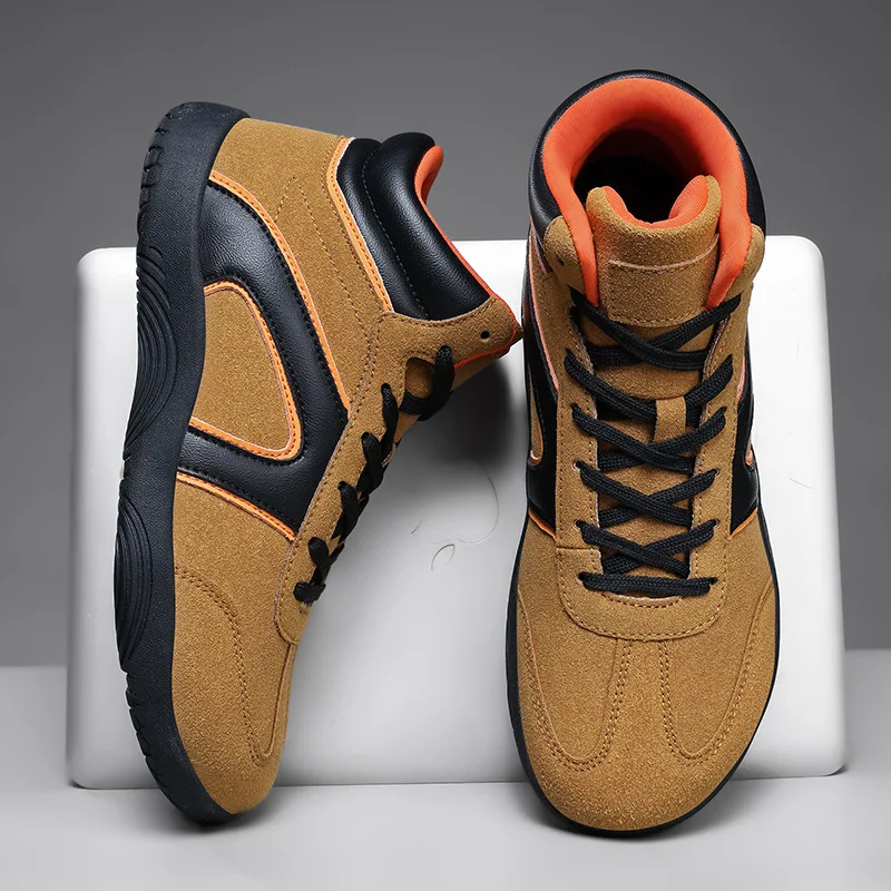 Novo homem sapatos primavera moda sapatos casuais homens tênis branco respirável alta superior apartamentos proteger seus pés moda casal sapatos