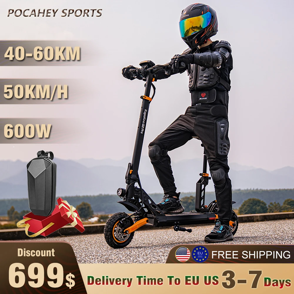 G2 Pro Electric Scooter 600W Motor 48V 15AH Battery 50km/hMax Speed 9 inch Tires Off Road e-Scooter Adults Folding Kick Scooter