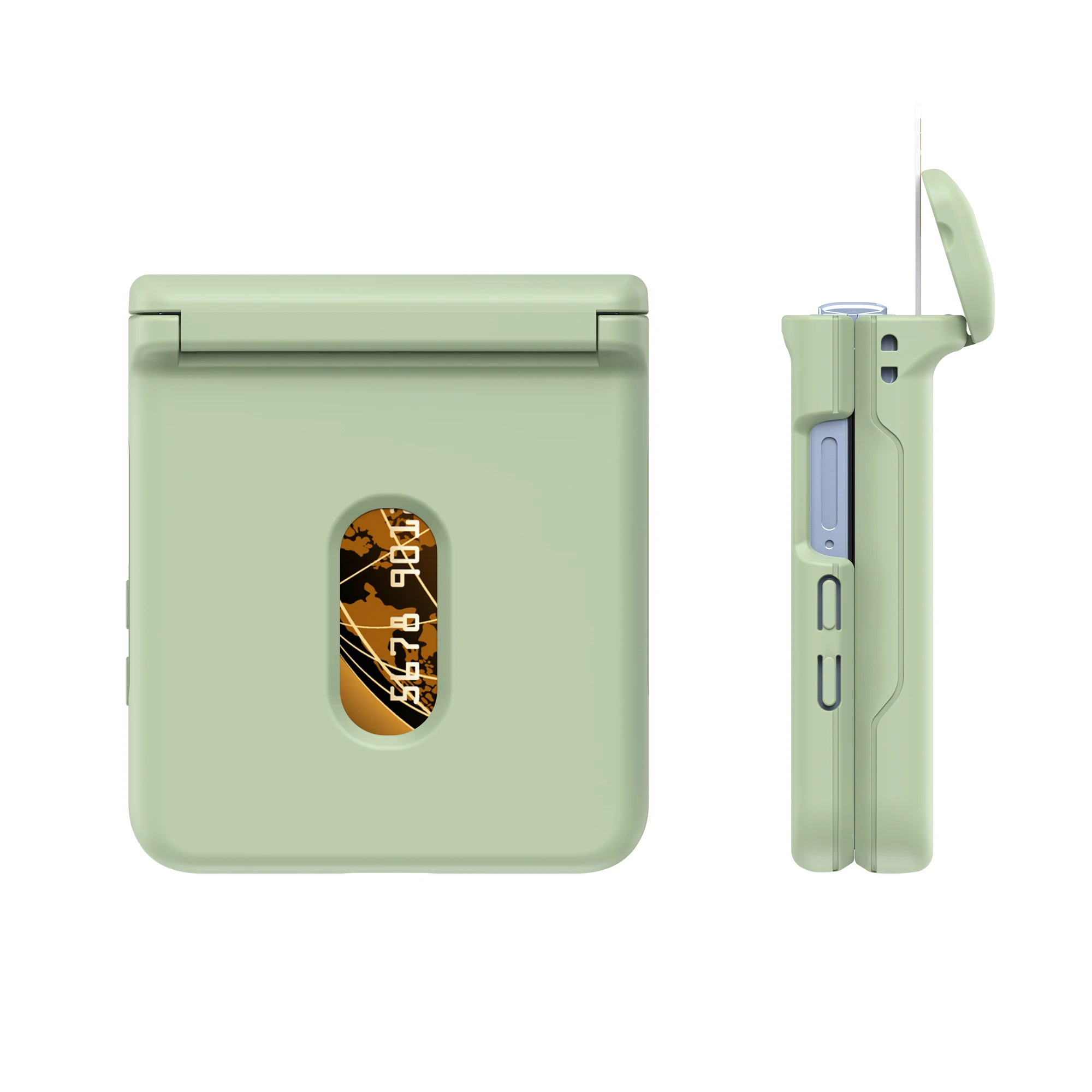 

Fashion Hollow Out Card Inserting Hinge PC Phone Case For Samsung Galaxy Z Flip 3 4 5 6 7 Z Flip 7 FE Shockproof Protect Cover