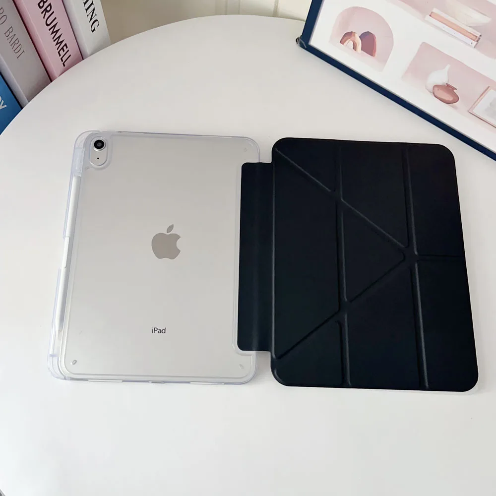 

For iPad Case Air 13 for iPad Air3 Air4 Air5 Pro 11/12.9 iPad 5/6/7/8/9/10th/11th/12th Tablet Acrylic Clear Y-Fold Stand