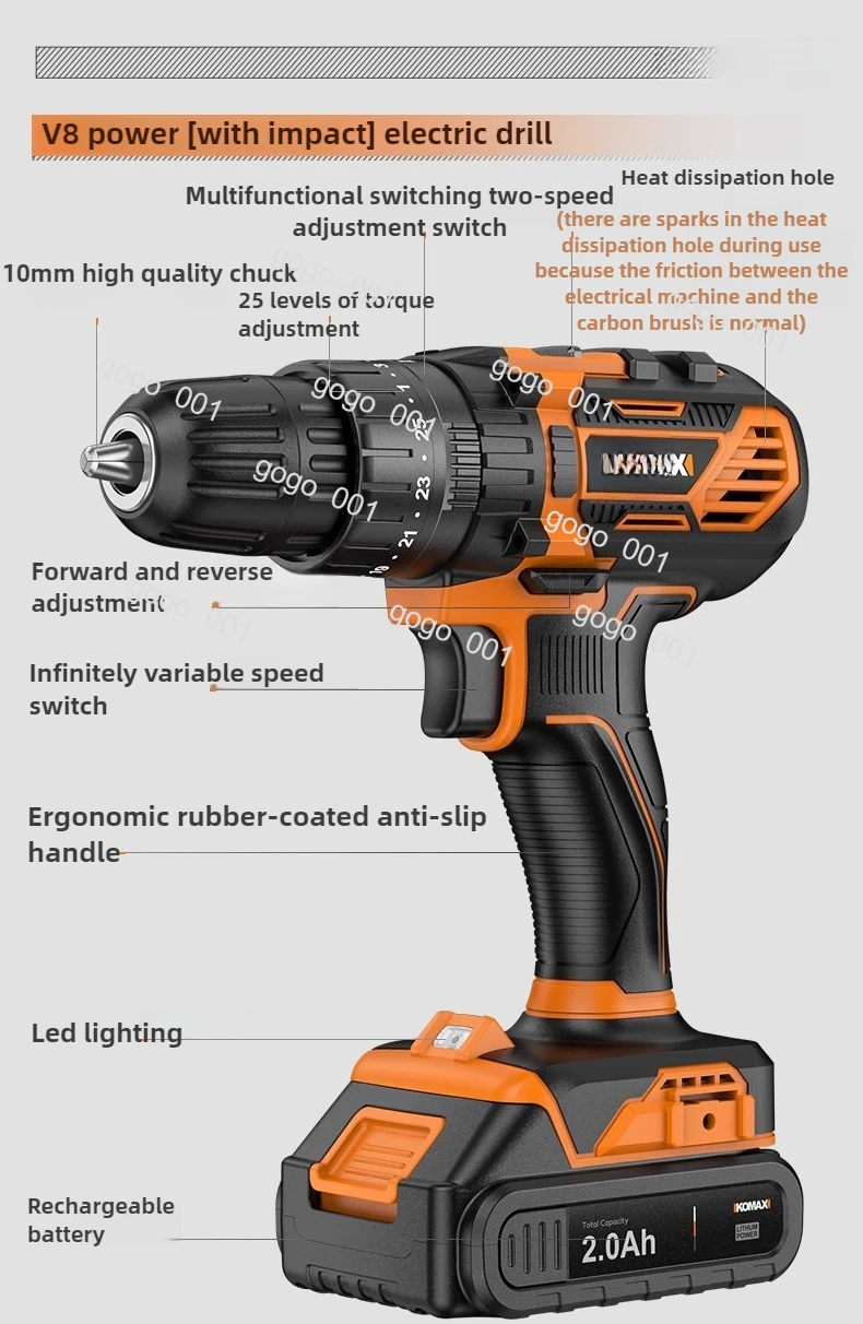 

Home Toolbox Multifunctional Hardware Repair Home Electrician Combination Car Drill