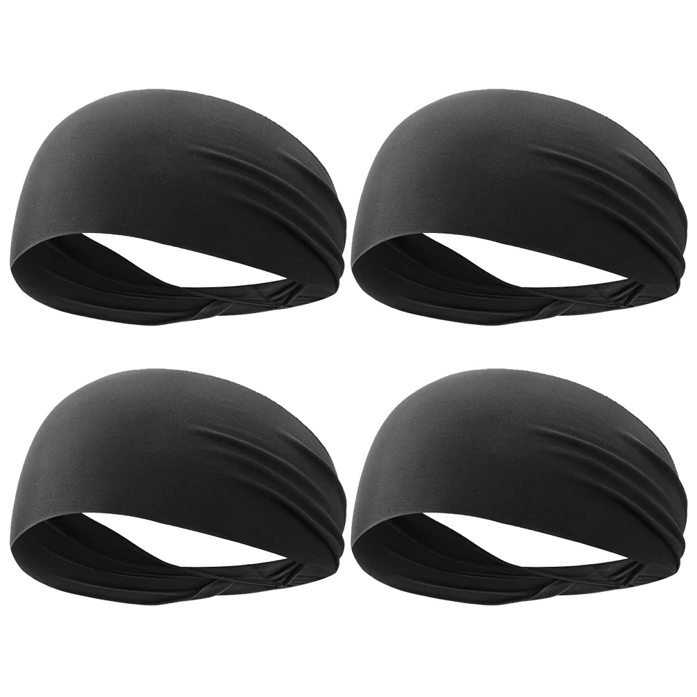 4 Pcs Sweat Bandana Athletic Headband Sweatband Bands Male Workout Headbands Exercise for Absorb Hair