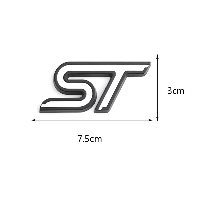 3D Car Sticker ST Emblem Badge Front Hood Grill Decal for Ford ST Logo Focus Fiesta Ecosport 2009-2015 Mondeo Focus2 Focus3 MK2