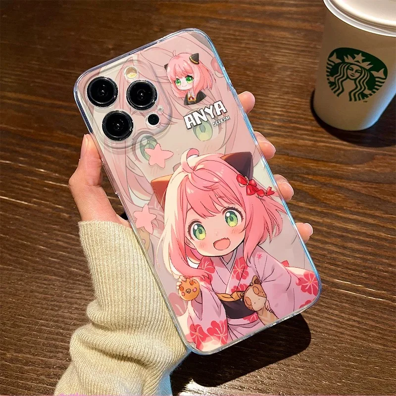 Anime S-SPY×FAMILY Phone Case For VIVO Y28 V30e Y75 Y36 Y100 Y17s Y76 Y22s Y16 Y50 Y21 Y20 V29 V23e V21e 5G Transparent Cover