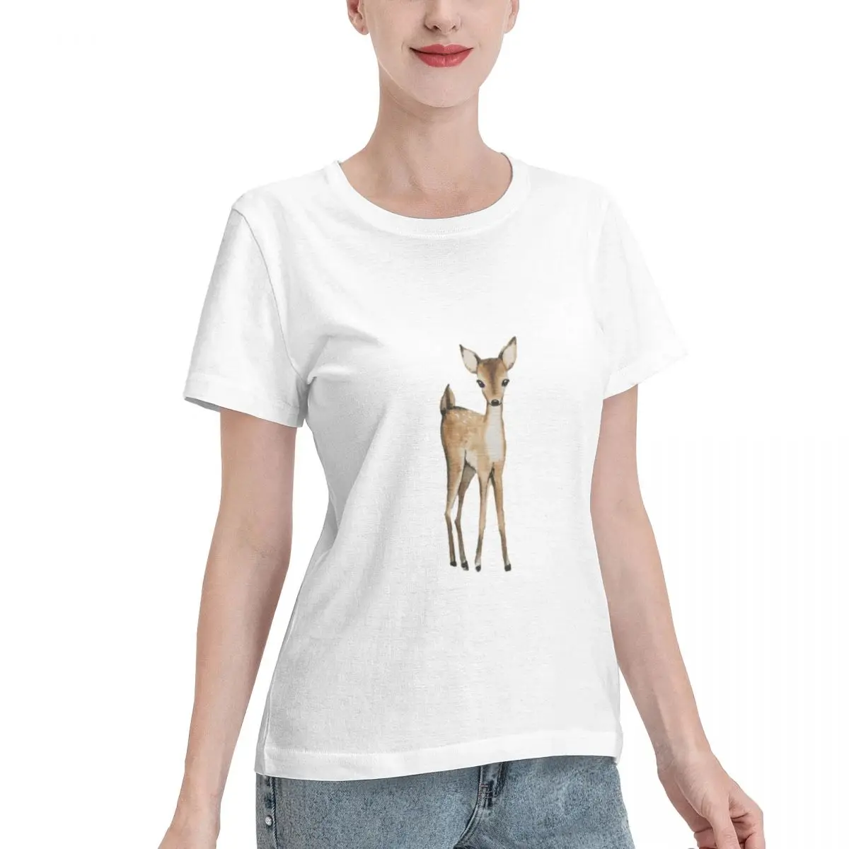 Wardrobe Essential Petit Deer Women's T-shirt Sports Fitness Summer Women Top