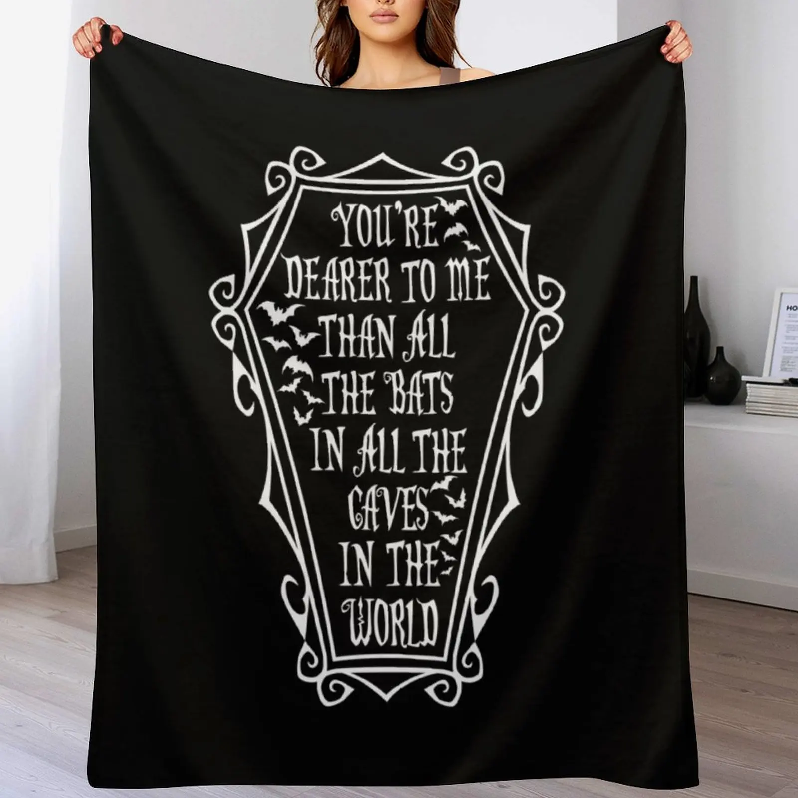 

Morticia Quote Throw Blanket Decorative Beds cosplay anime For Sofa Thin christmas decoration Blankets