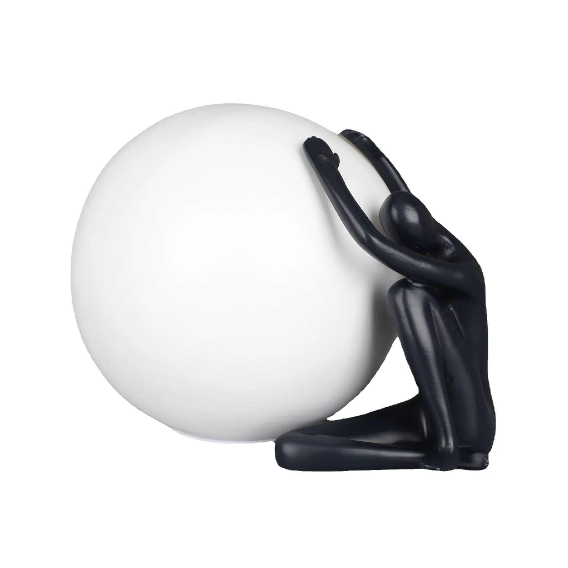 Modern simple resin ball holder handicrafts sales department study living room home soft decoration living room ornament