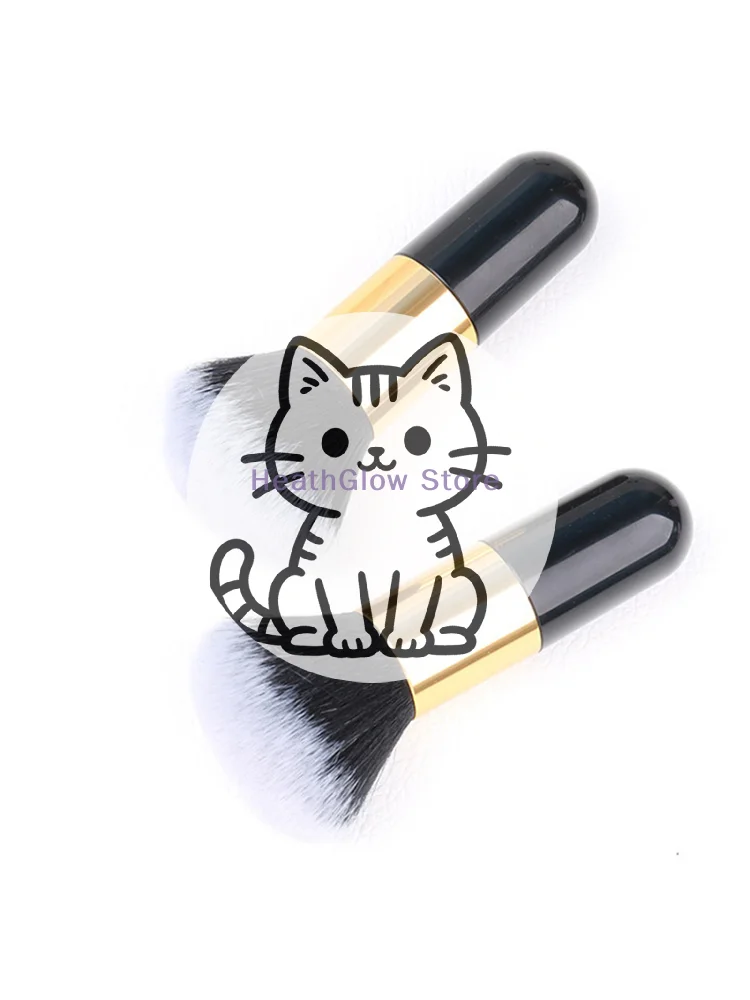 ^1 pinceau de maquillage de grande taille, pinceau pour fond de teint, poudre, blush, pinceau doux pour le visage