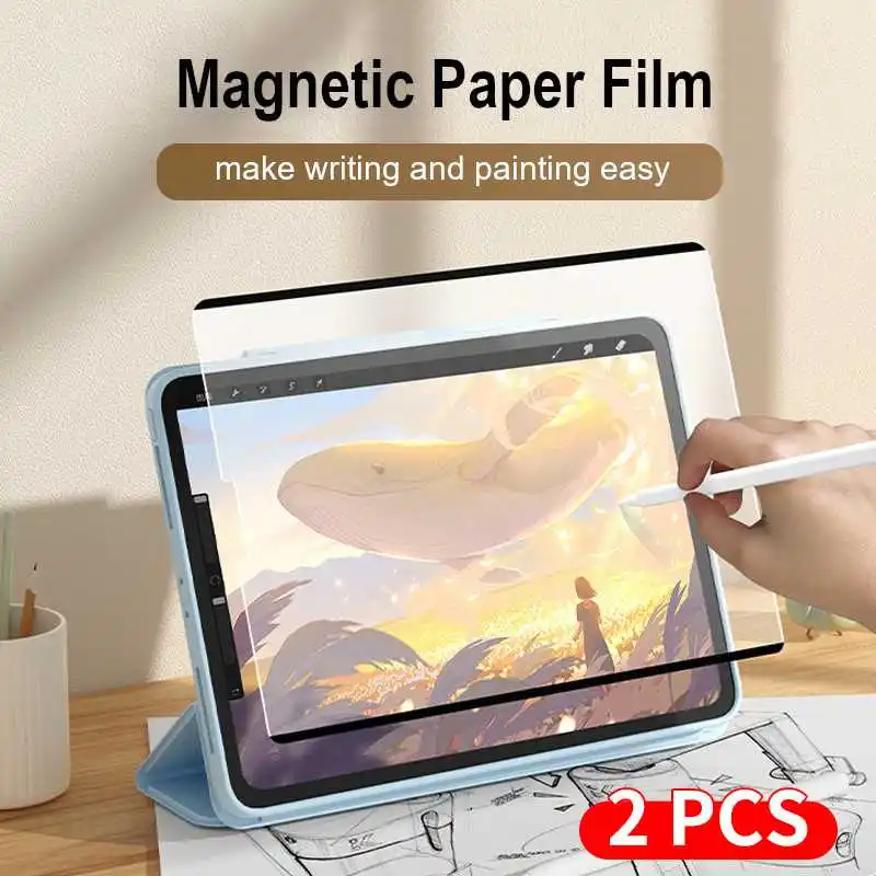 2Pcs Like Paper Screen Protector For Microsoft Surface Go Pro 4 5 6 7 Magnetic Paper Texture Feel Film